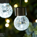 3-Piece Set of Solar Powered Lamps with Cracked Glass
