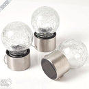 3-Piece Set of Solar Powered Lamps with Cracked Glass