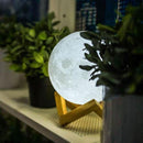 3D Moon Lamp (with Wooden Stand)